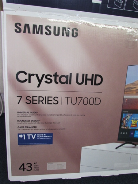 SAMSUNG CRYSTAL UHD 43 TV - No Remote