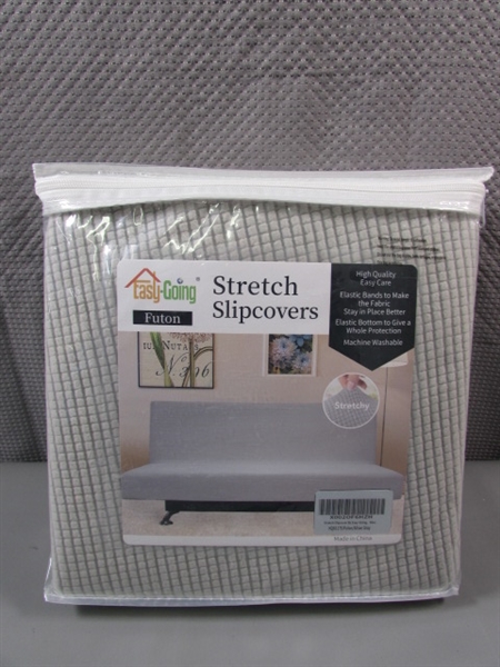 EASY GOING STRETCH SLIPCOVER - SILVER GRAY - FUTON