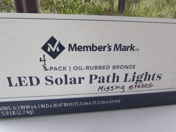 4-PACK LED SOLAR PATH LIGHTS