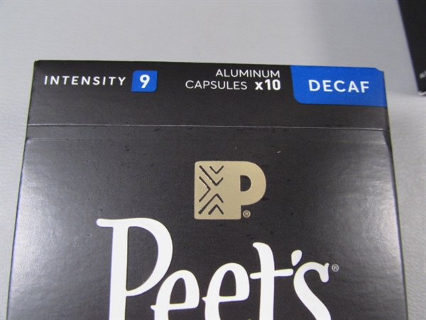100 PEET'S DECAF COFFEE PODS - NESPRESSO - BB 10/2021
