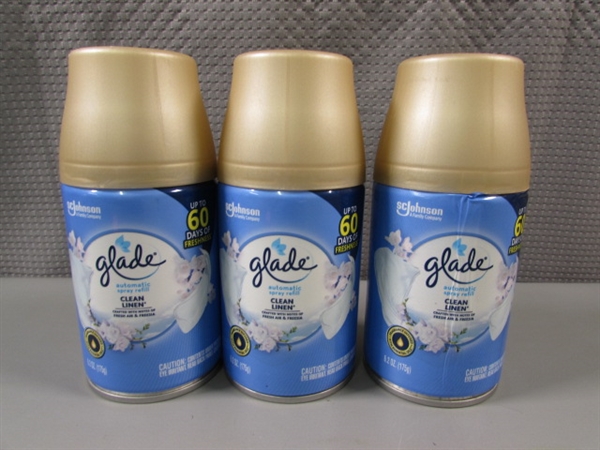GLADE CLEAN LINEN REFILL - 3 CANS