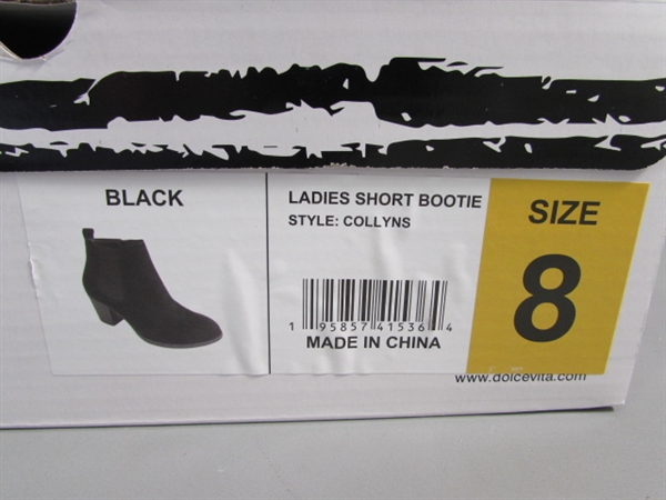 LADIES BLACK SHORT BOOT SZ 8