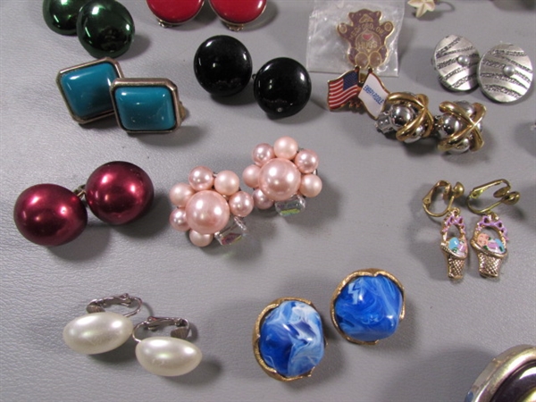 LARGE ASSORTMENT OF CLIP-ON EARRINGS
