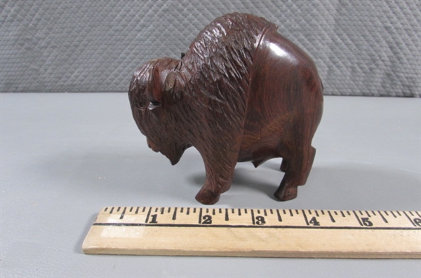 4 SMALL HAND CARVED IRONWOOD CRITTERS