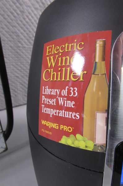 WARING PRO ELECTRIC WINE CHILLER & WALL ART