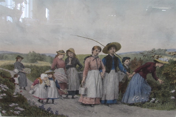 BERRY PICKERS AFTER ETCHING BY JAS. S. KING.
