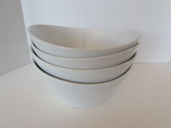 OVER AND BACK BOWLS WITH WHITE DISHES