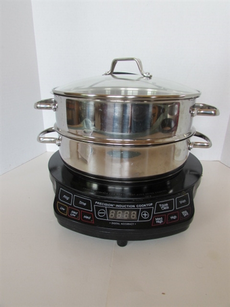 PRECISION NUWAVE INDUCTION COOKTOP AND COOKWARE