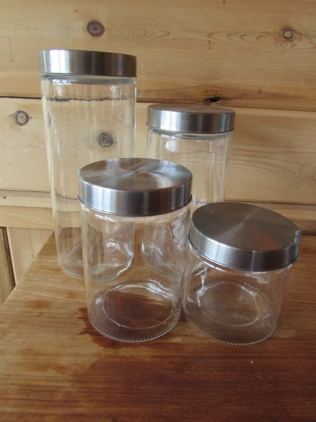 GLASS CANISTERS