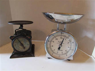 VINTAGE AND NEW KITCHEN SCALES