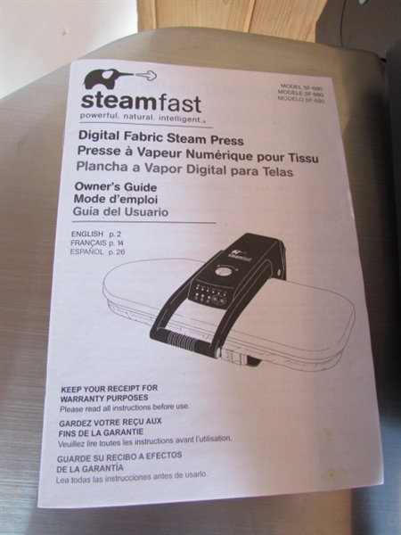 STEAMFAST FABRIC STEAM PRESS AND STAND