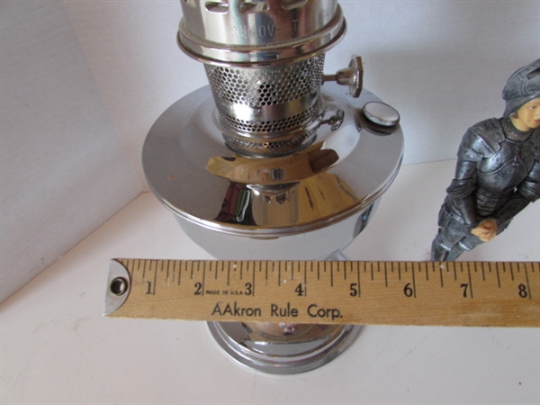 ALADDIN GAS LAMP AND RESIN JOAN OF ARC