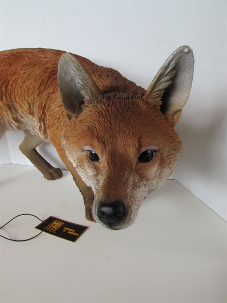 LIFE-SIZE PROWLING FOX STATUE