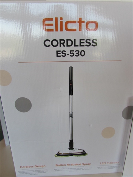 ELICTO CORDLESS SPINNING MOP AND POLISHER AND CORDLESS WINDOW VACUUM