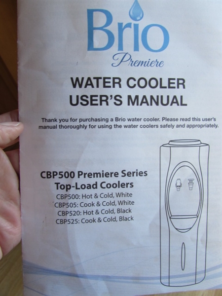 BRIO WATER COOLER & 2 WATER BOTTLES