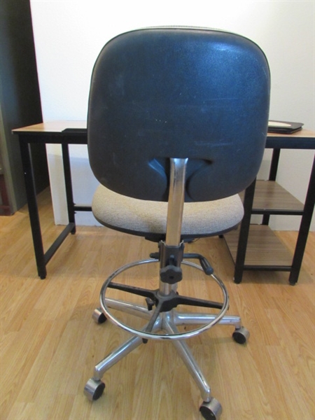 DRAFTING TABLE AND OFFICE CHAIR WITH ACCESSORIES