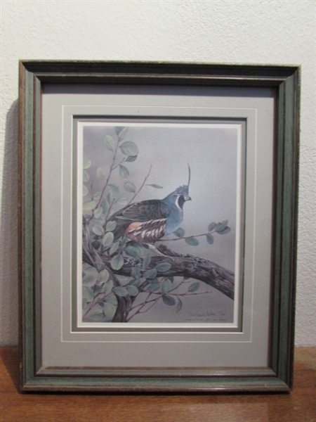 SIGNED QUAIL PRINT BY SHERRIE RUSSELL MELINE 1989 11/650