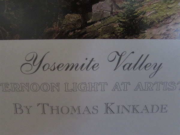 THOMAS KINKADE PRINT OF YOSEMITE VALLEY