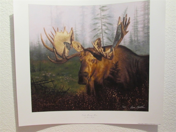 LE EVENING MORNING MOOSE PRINT #1/250 BY BRIAN KUETHER