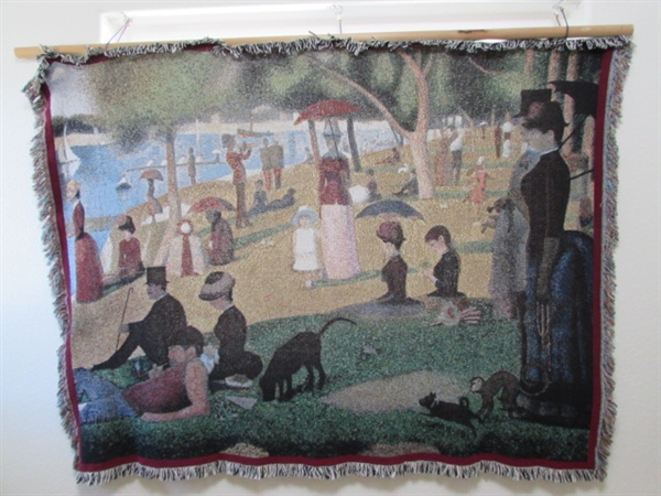 TAPESTRY AND WOVEN BLANKET