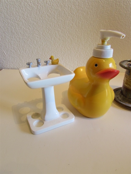CABIN IN THE WOODS & RUBBER DUCK BATHROOM DECOR & MORE