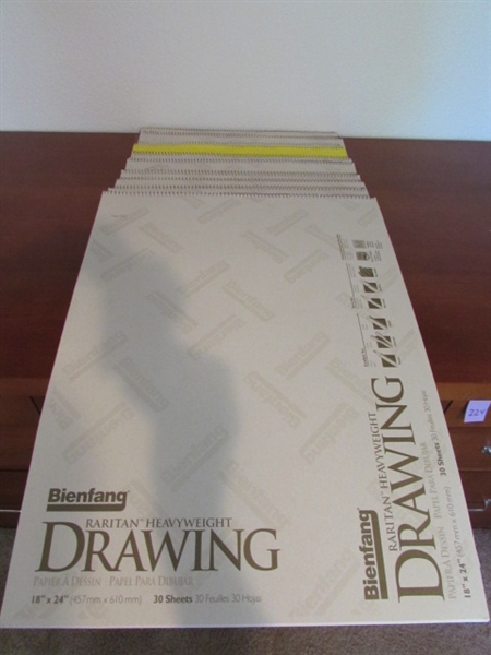 9 PADS OF DRAWING PAPER 18X24