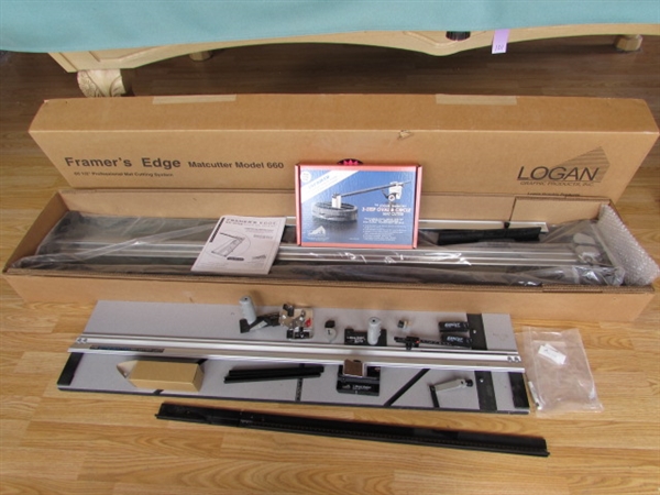LOGAN FRAMER'S EDGE MAT CUTTER MODEL 660, LOGAN MAT CUTTER #750 AND LOGAN OVAL/CIRCLE CUTTER #201