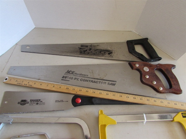 ASSORTED SAWS AND BLADES