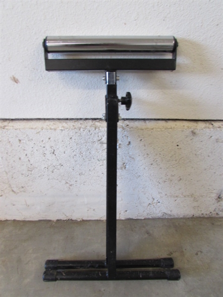 ROLLER STAND AND 2 OVERHEAD STORAGE HANGERS