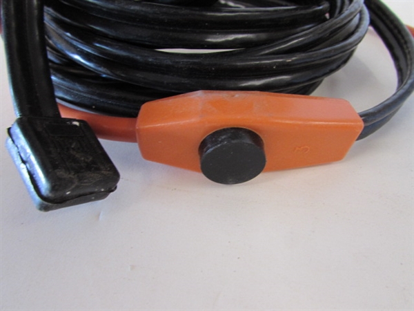 EASY HEAT FREEZE FREE CABLE 20'FT WITH TAPE AND EXTENSION CORDS