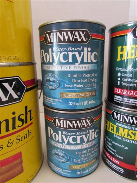 MINWAX WOOD STAIN, POLYCRYLIC AND MORE