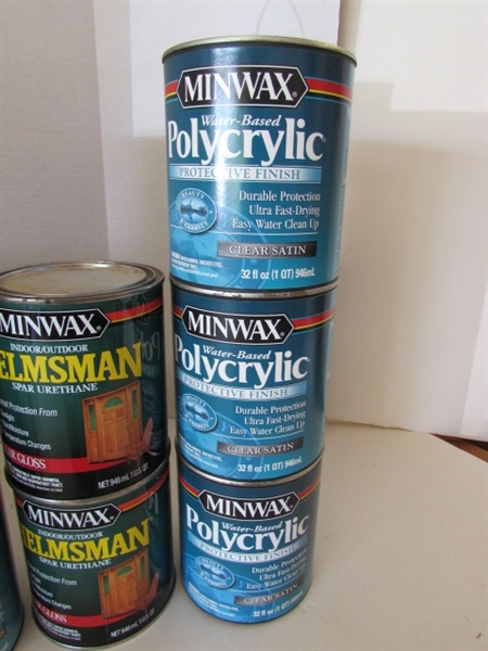 MINWAX WOOD STAIN, POLYCRYLIC AND MORE