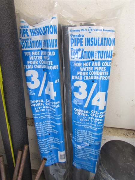 INSULATION, PIPE INSULATION AND COPPER TUBING