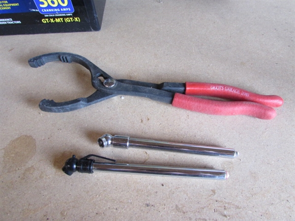 OIL FUNNELS, JUMPER CABLES, OIL AND MORE
