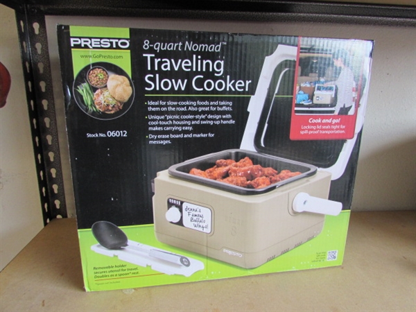 TRAVELING SLOW COOKER AND TRAVEL COOLER