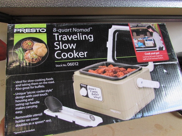 TRAVELING SLOW COOKER AND TRAVEL COOLER