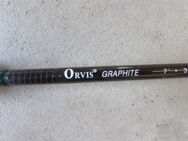 ORVIS FISHING POLES, TACKLE BOX AND NET