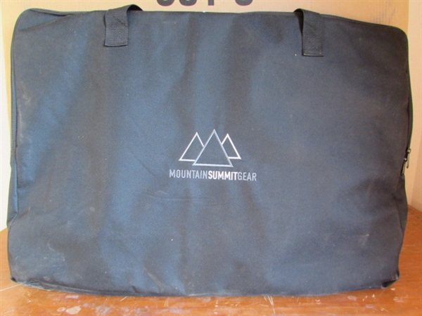 KINGDOM COT 3 AND FOLDING CAMP TABLE IN BAG