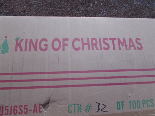 KING OF CHRISTMAS ARTIFICIAL SCARLET FIR TREE 7.5'