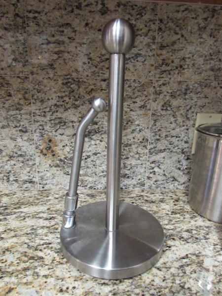 Lot Detail Stainless Canisters Paper Towel Holder