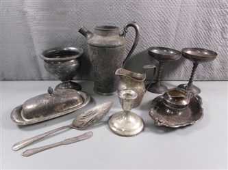 VINTAGE TARNISHED SILVER PLATE COLLECTION