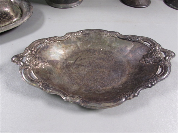 VINTAGE TARNISHED SILVER PLATE COLLECTION