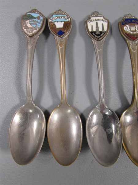 SOUVENIR SPOON COLLECTION - 3 STERLING