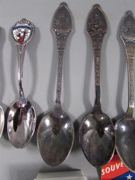 SOUVENIR SPOON COLLECTION - 3 STERLING