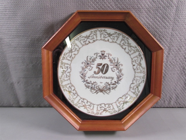 FRAMED 50TH ANNIVERSARY PLATE