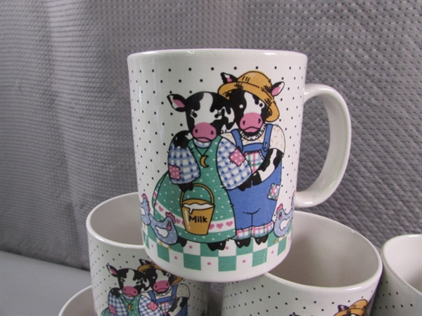 DAIRY COW THEMED CANISTERS, MUGS & CREAMER