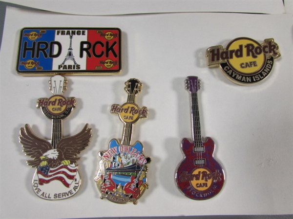 LARGE COLLECTION OF HARD ROCK CAFE COLLECTOR'S PINS