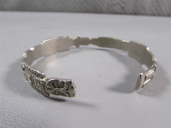 TOWLE & CO TOTEM STERLING SILVER CUFF BRACELET