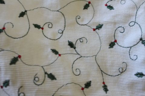 FABRIC  SOFT CORDUROY HOLLY PRINT, FLANNELS, HALLOWEEN PRINT AND VIVID LEAVES