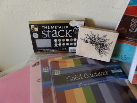 SCRAPBOOKING SUPPLIES  8 1/2 X 11 PAPER/CARDSTOCK, STAMPS, PAPER STACK BOOKS, ULTRA FOIL, FISKAR TEMPLATES